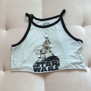 Star Wars Striped Crop Top, Size L Juniors